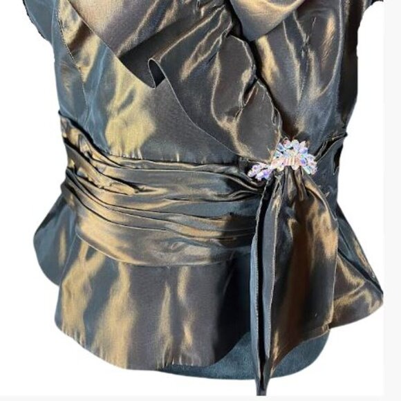 Daymor Couture Taffeta Formal Wedding Blouse MOB MOG or Bridesmade  Size 10  EUC - Picture 8 of 14